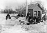 Wallace dog and sleigh at Purdys crossing